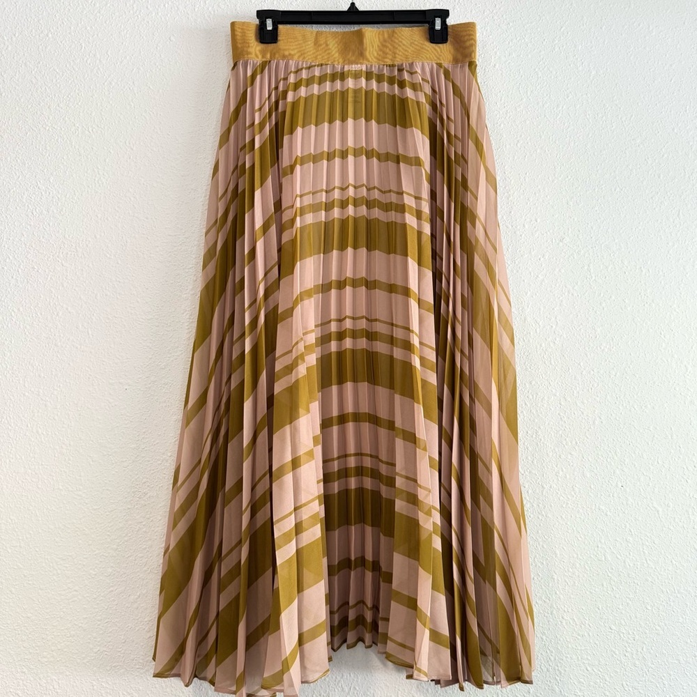 Silvia Tcherassi Striped Blanched Silkβ Midi Skirt Size S - Picture 6 of 10